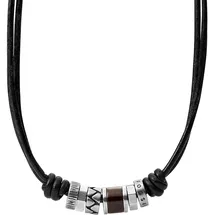 Fossil Halskette JF84068040 Braun/Edelstahl
