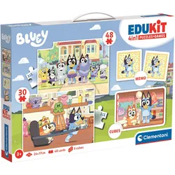 Puzzle CLEMENTONI "Edukit, 4n1, Bluey", bunt, Puzzles, Kinder, Made in Europe