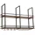 [en.casa] Weinregal 120 x 30 x 85 cm Schwarz/Walnussoptik