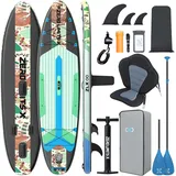 ZLX Stand Up Paddling Board 320x84cm,SUP Board Set,Stand Up Paddle mit Einzigartige Mittelfinne,Rutschfester Deckpad,Standup Paddle Board 200kg Tragkraft,für Erwachsene,Anfänger,alle Könnensstufen