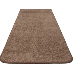 Läufer "Teppich MUMBAI", braun, B:67cm H:13mm L:180cm, Polypropylen (PP), PRIMAFLOR-IDEEN IN TEXTIL, Teppiche, Teppich-Läufer, weicher Kurzflor, Uni-Farben