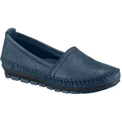 Slipper GEMINI, Damen, Gr. 37, blau, Glattleder, sportlich, Schuhe