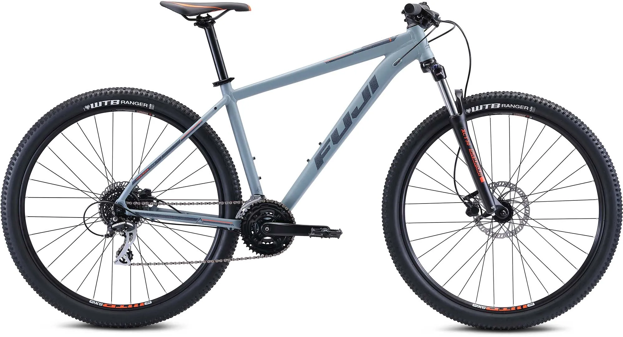 FUJI Bikes Mountainbike »Fuji Nevada 1.7«, 24 Gang, Shimano, Acera Schaltwerk, Kettenschaltung, für Damen und Herren, Kettenschaltung FUJI Bikes grau + schwarz 54 cm