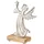 Levandeo® Weihnachtsfigur Engel 15 cm Braun/Silber