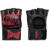 Tapout MMA Pro Fight Handschuhe aus Leder (1 Paar) PRO MMA, Black/Red, XL,