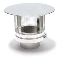 ASTEC Regenhaube Funkenschutz Edelstahl DN113-300 transparent/weiß