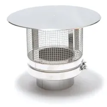 ASTEC Regenhaube Funkenschutz Edelstahl DN113-300 transparent/weiß