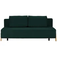 Niels Andersson Schlafsofa, Waldgrün, Textil, Eiche, Hartholz, 2-3-Sitzer, Füllung: Komfortschaum, Silikon, 211x88x102 cm, Stoffauswahl, Liegefunktion, Schlafen auf Sitzhöhe, Wohnzimmer, Sofas & Couches, Schlafsofas, Schlafsofas mit Bettkasten