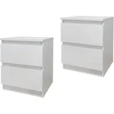 Hti-Living Nachtschrank Thekla 34 x 30 x 41 cm Weiß