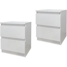 Hti-Living Nachtschrank Thekla 34 x 30 x 41 cm Weiß