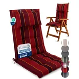 4er Set Sitzauflage Gartenstuhl Kissen Polsterauflage Stuhl Hochlehner Auflage