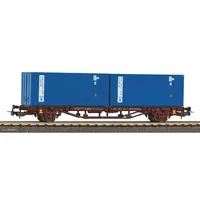 PIKO H0 58755 H0 Containertragwagen mit 2x 20`Container der FS IV 2x20 Container