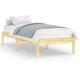 vidaXL Massivholzbett  90 x 200 cm braun