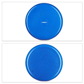 Relaxdays Balance-Kissen mit Luftpumpe blau