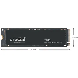 Crucial T705 SSD M.2 2280 / M-Key / PCIe 5.0