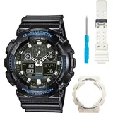 G-SHOCK Casio G-SHOCK Original GA-100 SET Herrenuhr Casio-GA-100B-Set095 - Schwarz/Schwarz