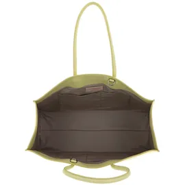 Coccinelle Myrtha Maxi Log Handbag Grained Leather Lime Wash