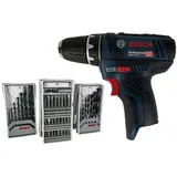 Bosch GSR 12V-15 Akku-Bohrschrauber mit Bits- und Bohrer-Set --- solo ---