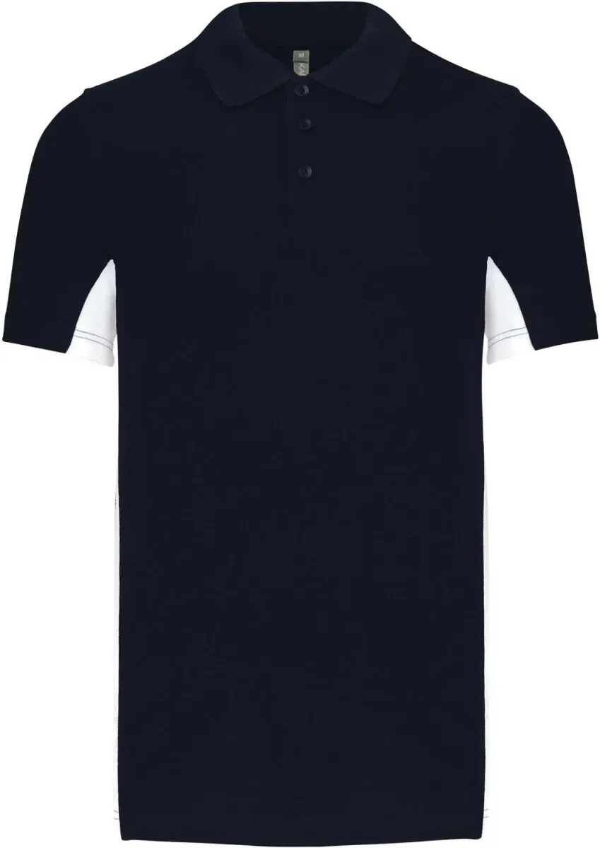 Kariban Unisex 2-farbiges Piqué Polo 'Flag' K232 navy/white XL