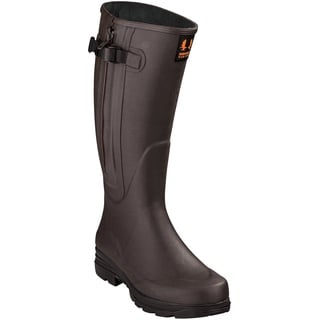 Nordforest Hunting Jagd-Gummistiefel Hubertus Light Zip, brown, 45