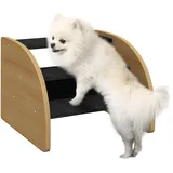 PawHut Hundetreppe 3 Stufen mit Seitenwand