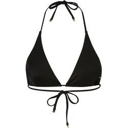 Triangel-Bikini-Top BOSS "CI TRIANGLE", Damen, Gr. M, N-Gr, schwarz, Microfaser, Obermaterial: 80% Polyamid, 20% Elasthan, casual, Bikini-Oberteile, zum mixen, mit herausnehmbaren Polstern, schnelltrocknend