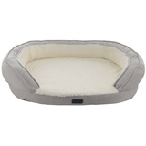 Nobby Orthopädisches Komfortbett Amca oval L 78 x B 62 x H 18 cm grau