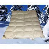 Betten Hofmann Hofmann Franken 6cm Winter Hochsteg Kassetten Daunendecke 135x200 100% Daunen - Weiß