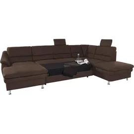 sit&more Wohnlandschaft SIT & MORE "Cardoso U-Form", braun (dunkelbraun), B:324cm H:90cm T:90cm, Luxus-Microfaser 1 (100% Polyester);Luxus-Microfaser 2 (100% Polyester);Luxus-Microfaser ALTARA NUBUCK (100% Polyester), Sofas, Wohnlandschaft, mit Federkern und