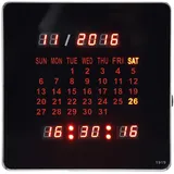Focket Digitale Wanduhr, 7,87 Zoll Ewiger Kalender, Große Anzeige, Digitale Uhr, Batteriebetriebener LED-Digitalwecker, Wandkalender, Kreative Tischuhr für ältere Menschen, Schlafzimmer