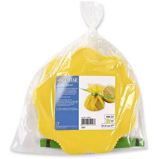 Hygostar Lemon Wrap, gelb, mit grüner Krawatte 100 Stück