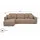 kaiser möbel Ecksofa mit Schlaffunktion und Bettkasten, Sofa L-Form Bingo L, Chenille-Stoff Artico, Beige, Links - Beige