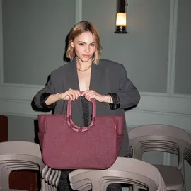 Reisenthel Loopshopper L frame twist maroon