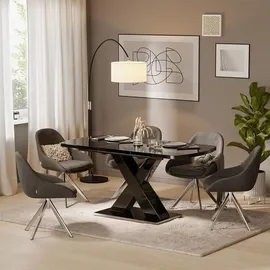 Vicco Chinto 120 x 76 x 80 cm schwarz