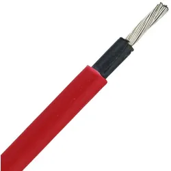 Solarkabel Photovoltaik Kabel Rot 6mm2 Rohrdurchmesser ab 1 Meter (Ausführung: 500m)