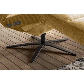 KAWOLA Relaxliege ALINA Cord 360° drehbar 80 x 100 x 200 cm Gelb mit Kissen