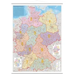 STIEFEL eurocart Wandkarte »Deutschland Postleitzahlen« 97 x 119 cm mit Metallbeleistung