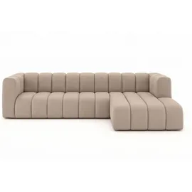 kaiser möbel Ecksofa L-Form GRAND 318 cm, stoff Salvador, Beige, Rechts - Beige