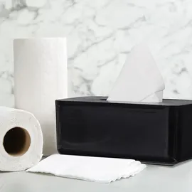 Relaxdays Tücherbox Schwarz