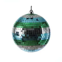satisfire Spiegelkugel 20cm Ocean Discokugel Party Disko Deko blau grün silber