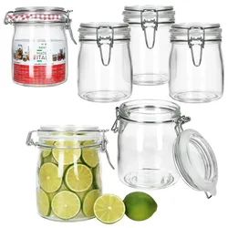 6x NORMA Vorratsglas 750ml aus Glas mit Bügelverschluss luftdicht Einmachgläser