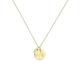 Elli Halskette Plättchen Organic Look 925 Silber / Gold