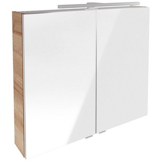 Fackelmann LED-Spiegelschrank B.Brillant 80 cm Asteiche