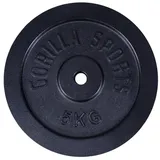 GORILLA SPORTS Hantelscheiben Set/Einzeln, 0,5kg-30kg Gewichte, 30/31mm, Gewichtsscheiben, Gusseisen schwarz