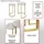 MCW Beistelltisch MCW-K46, Kaffeetisch Nachttisch Loungetisch, Marmor-Optik MDF ~ weiß-gold