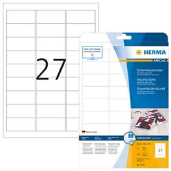 675 HERMA Sicherheitsetiketten 4233 weiß 63,5 x 29,6 mm