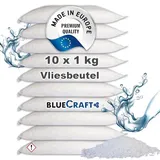 Bluecraft - 10x 1 kg Luft-Entfeuchter Granulat im Vliesbeutel Nachfüllpack Raumentfeuchter ohne Strom Feuchtigkeitskiller (10x 1kg) 3,00€/kg