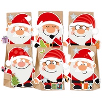 KuschelICH Adventskalender zum Befüllen Santa - mit Stickern und Adventskalenderzahlen zum Gestalten und selber Basteln (Santa)
