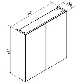 Fackelmann Compact Line 70 cm grau