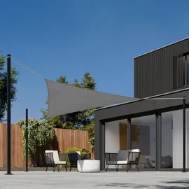 Tectake tectake® Sonnensegel dreieckig grau